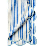 Coastal Stripe Scallop Tablecloth
