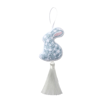 Blue Gingham Bunny Bauble