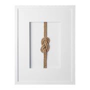White Nautical Knot Framed Art - Double Figure Eight