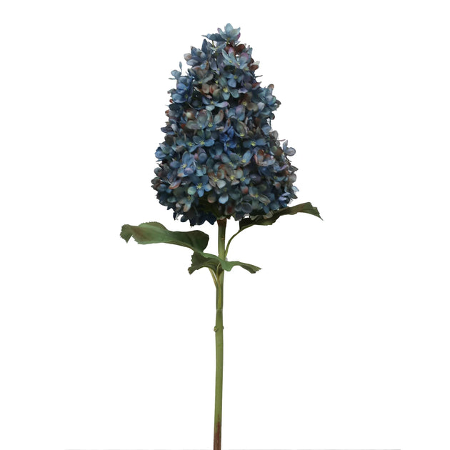 Hydrangea4937　0602 Antiqued Blue Pee Gee Hydrangea Faux Stem – Cailini Coastal