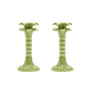 Colony Palm Taper Holder Set - Green