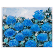 Ultramarine Blooms Original Framed Painting
