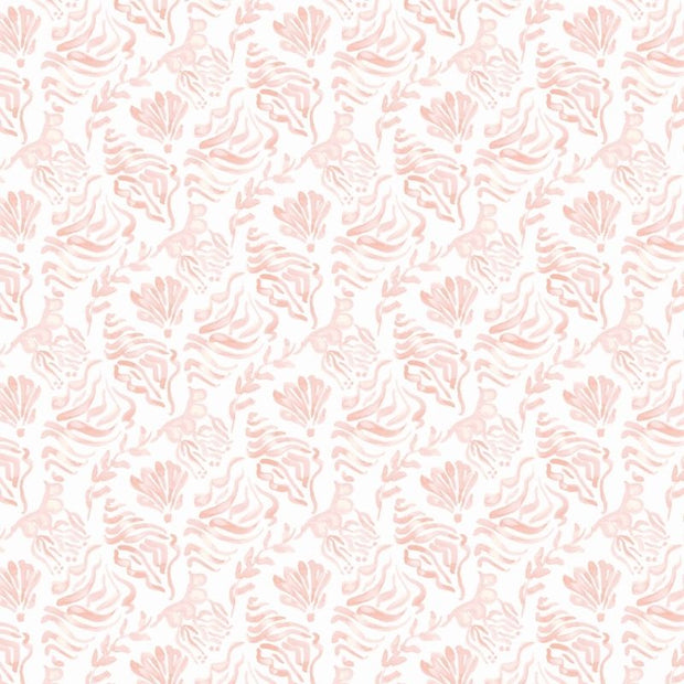 Nantucket Pink Wallpaper Swatch by Victoria Larson for Cailini Coastal