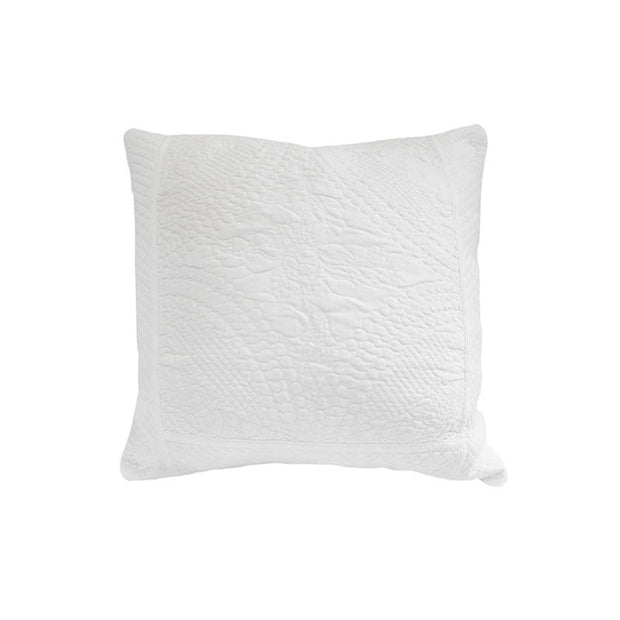 Galway Euro Sham in White by Pom Pom at Home