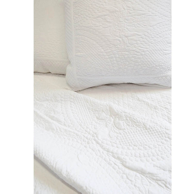 Galway Coverlet in White by Pom Pom at Home