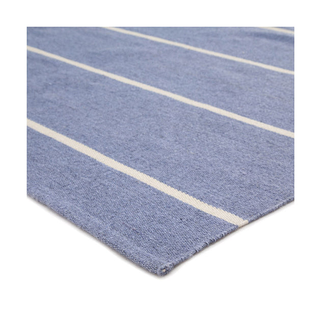 Pismo Stripe Indoor/Outdoor Rug - French Blue/White – Cailini Coastal