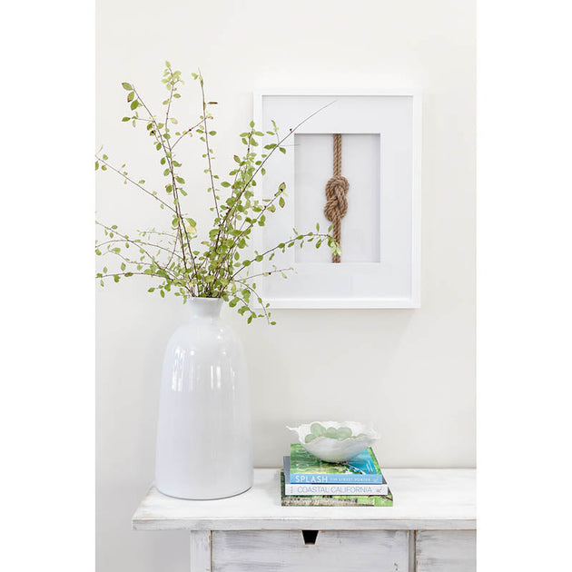 White Nautical Knot Art, Framed - Double Figure Eight – Cailini