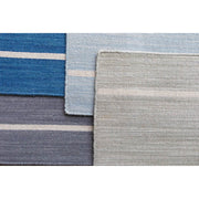Cos Cob Stripe Wool Rug - Soft Blue