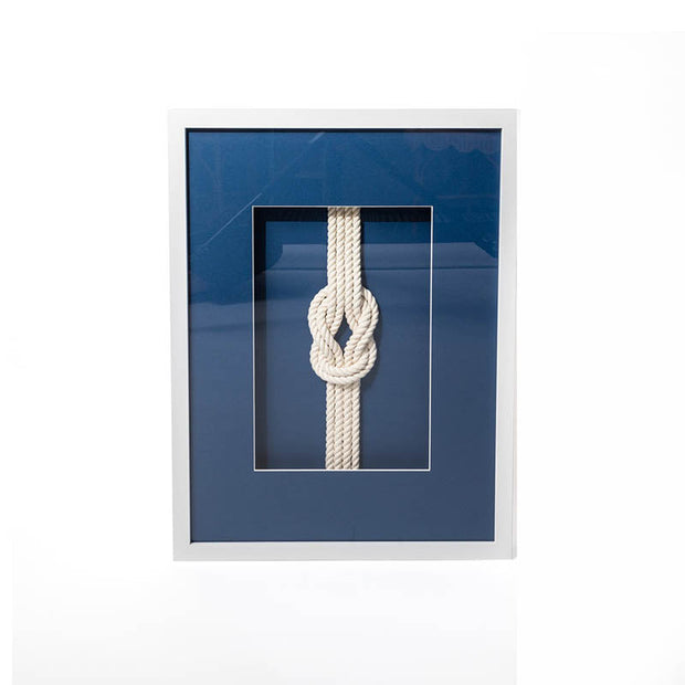 Navy Nautical Knot Framed Art - Double Square