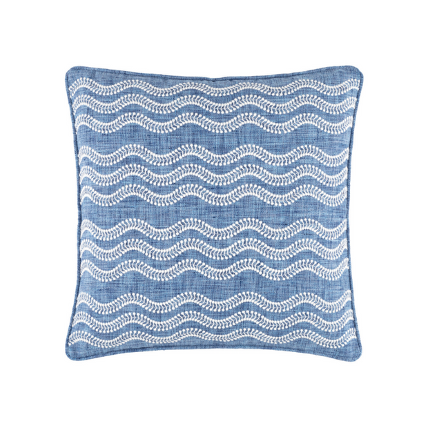 Riverside Indoor/Outdoor Pillow - French Blue