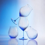 Balboa Stemless Wine Glasses - Blue