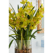 Green Orchid Cymbidium Faux Arrangement