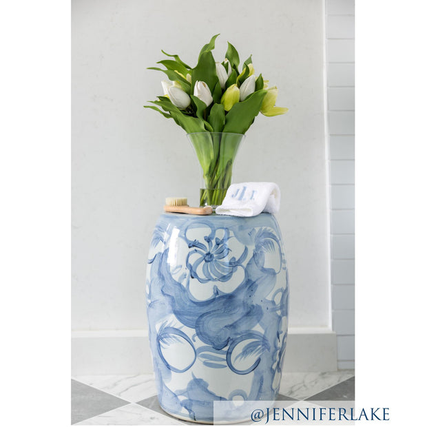 Painted Floral Garden Stool