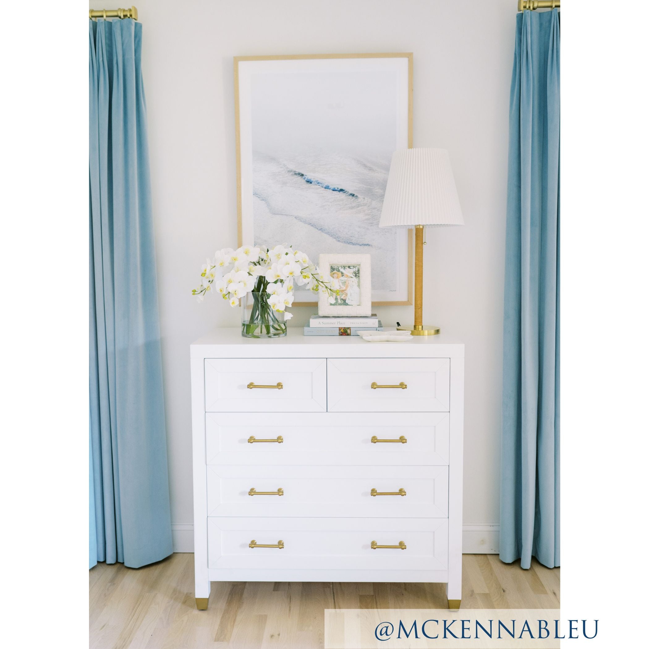 Essentials For Living Stella 5 Drawer High Chest Matte White