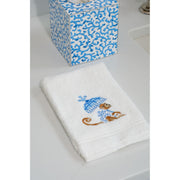 Embroidered Monkey Plush Terry Guest Towel