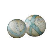 Cosmos Hand Blow Glass Orbs - Set of 2