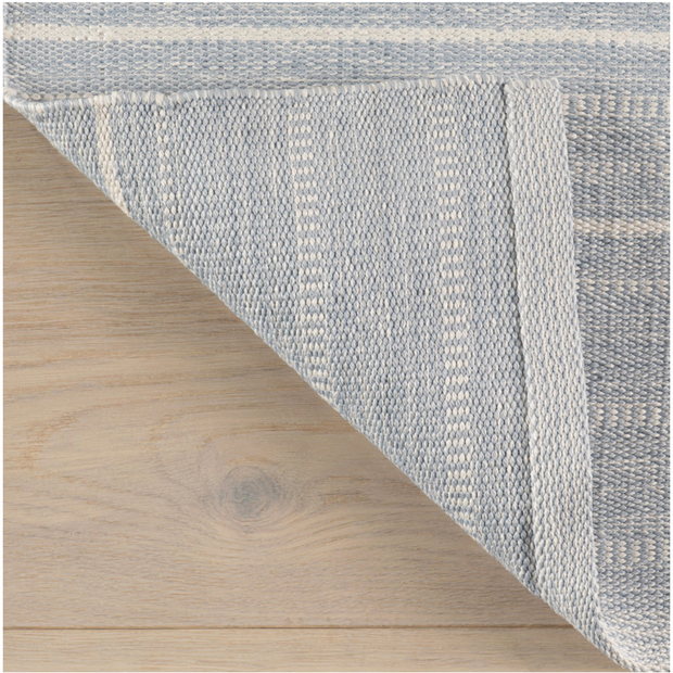 Skipper Stripe Handwoven Indoor/Outdoor Rug - Swedish Blue