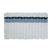 Exclusive Nautical Rope Doormat - Fog with Glacial Bay & Navy Stripe