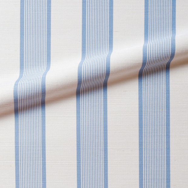 Emmy Stripe Chambray Grasscloth Wallcovering Swatch