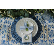 Cailíní Coastal Blue Velvet Ruffle Placemat - Set of 2