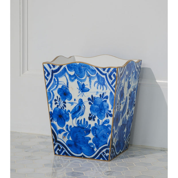 Delft Blue Waste Basket