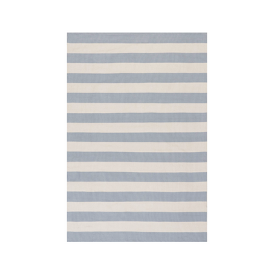 Cabana Stripe Handwoven Indoor/Outdoor Rug - Swedish Blue