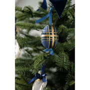 Christmas Plaid Egg Ornament - Set of 3