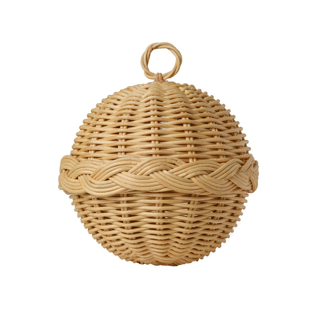 Cailíní Coastal Braided Rattan Ornament - Set of 2