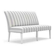 Ava Dining Banquette in Performance Cabana Stripe Blue