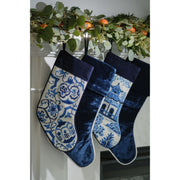 Cailíní Coastal Velvet Christmas Stocking - Navy Blue