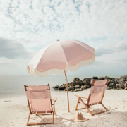 Beach Umbrella - Pink Stripe