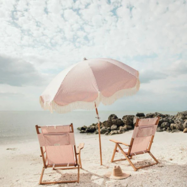 Beach Umbrella - Pink Stripe