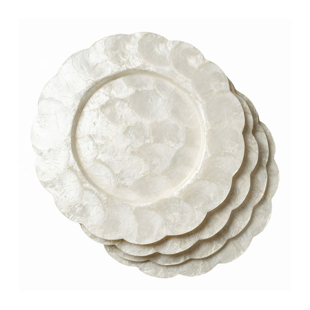 Capiz Scallop Chargers - Set of 4