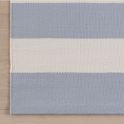 Cabana Stripe Handwoven Indoor/Outdoor Rug - Swedish Blue