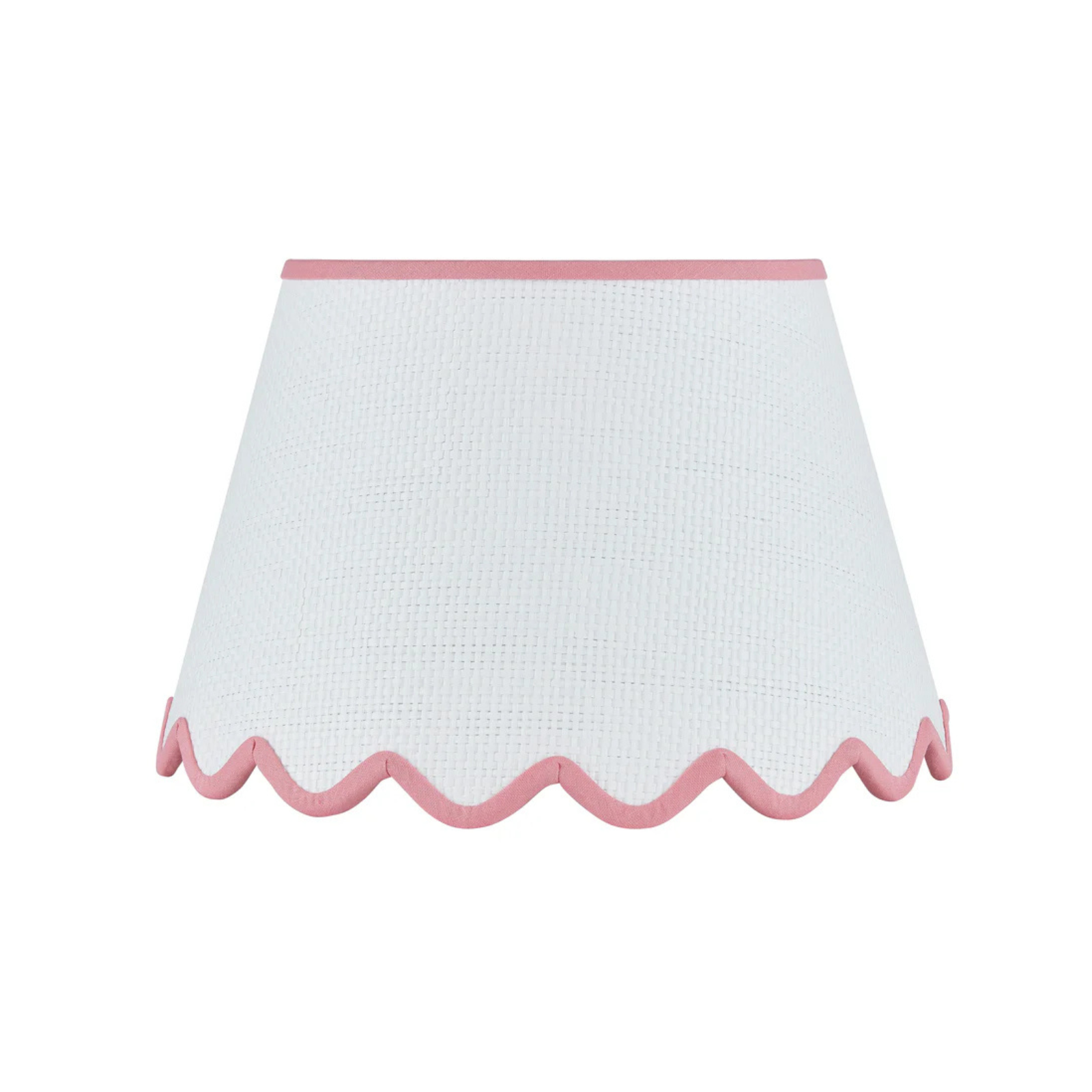 Raffia Scallop Shade - Pink