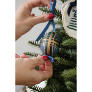 Christmas Plaid Egg Ornament - Set of 3