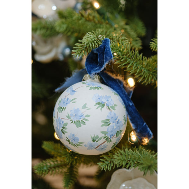 Limited Edition Hand Painted Floral Toile Ornament