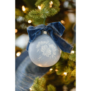 Limited Edition Hand Painted Blue & White Floral Ornament