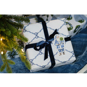 Blue Bow Lattice Gift Wrap Roll