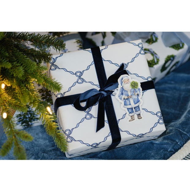 Blue Santa Gift Tag