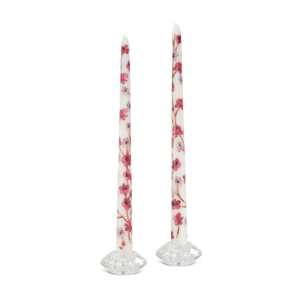 Cherry Blossom Taper Candle - Set of 2