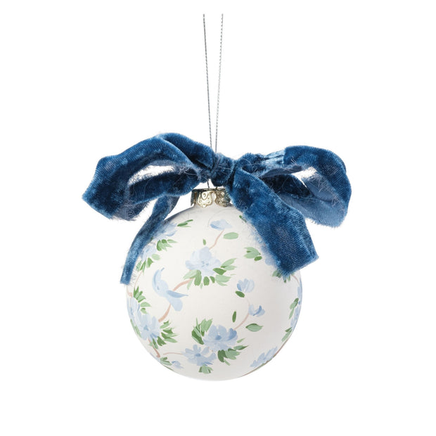 Limited Edition Hand Painted Floral Toile Ornament