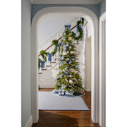 Cailíní Coastal Velvet Christmas Tree Skirt - Dusty Blue