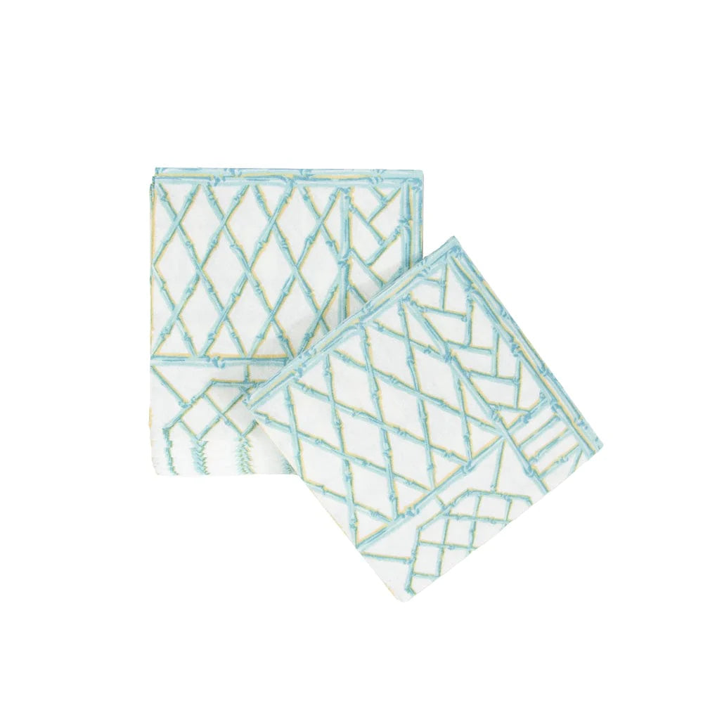 Bamboo Trellis Paper Cocktail Napkins - Set of 2