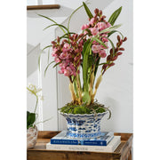 Orchid in Chinoiserie Planter Faux Arrangement