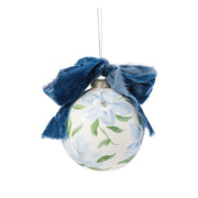 Limited Edition Hand Painted Blue Magnolia Ornament