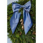 Slate Blue Velvet Oversized Bow