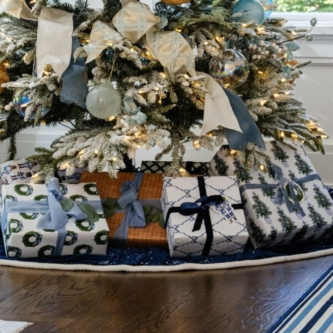 Blue Christmas Gift Wrap Bundle