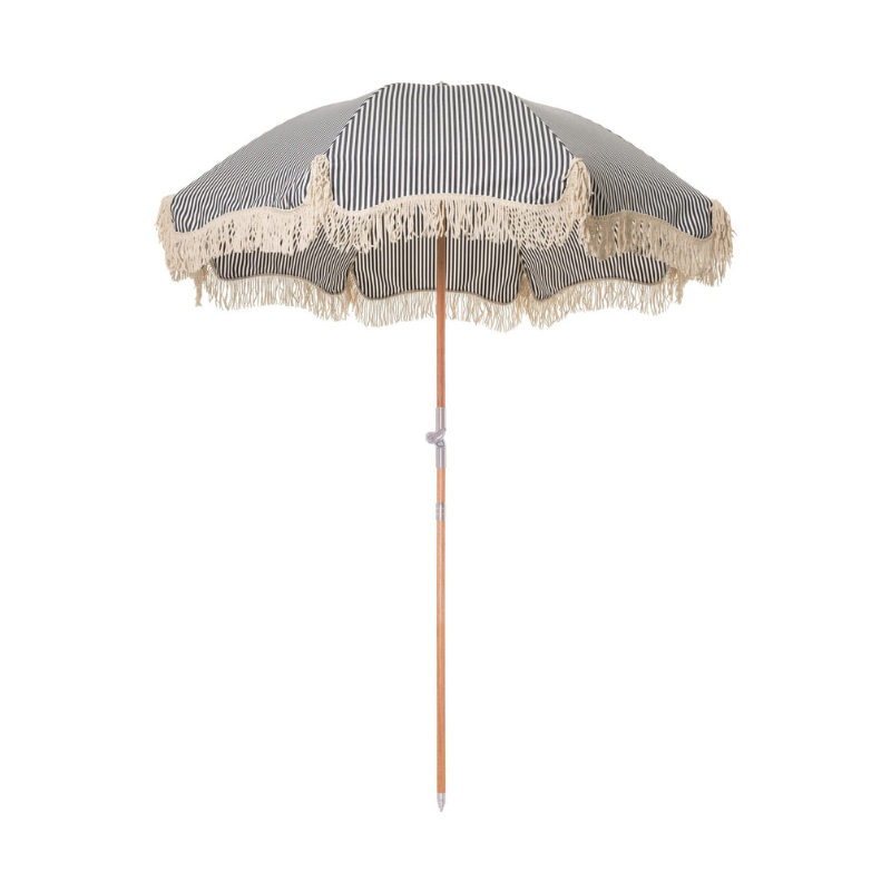 Beach Umbrella - Navy Stripe