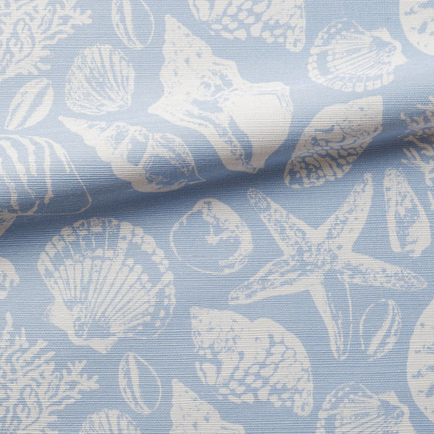 Coquillages Natural/Light Blue Grasscloth Wallcovering Swatch